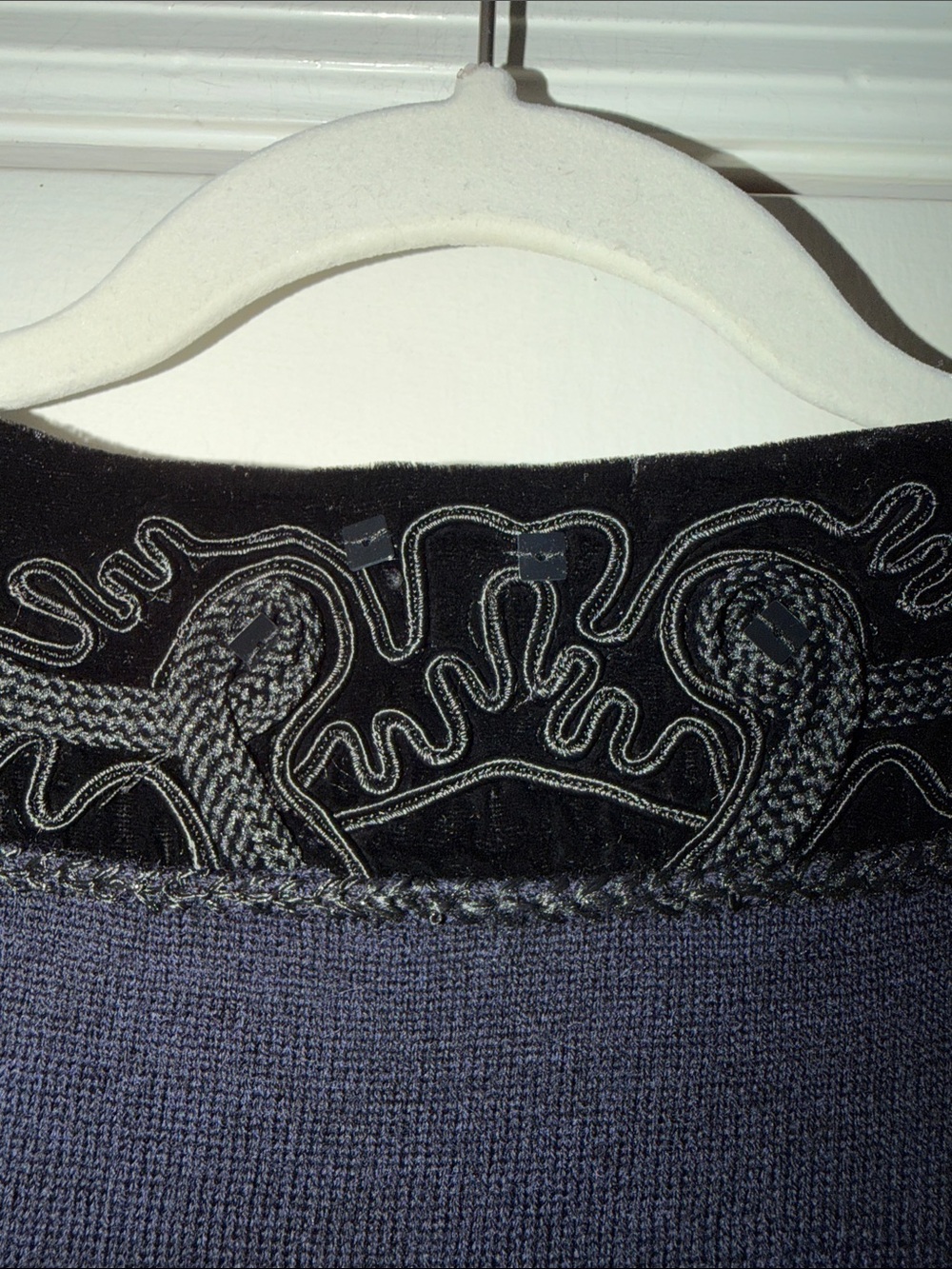 Nanette Lepore Black Trim Embroidered Cardigan - Picture 6 of 6